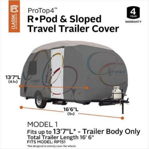 Classic Accessories ProTop4 Travel Trailer RV Cover
