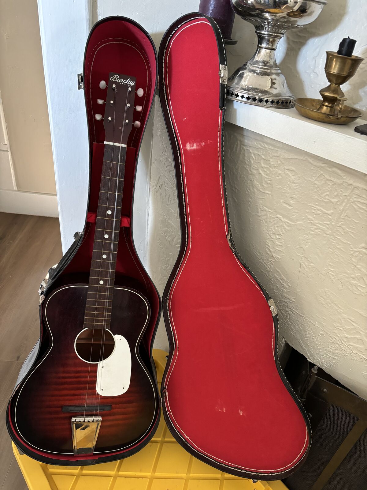 vintage Barclay parlor acoustic guitar.