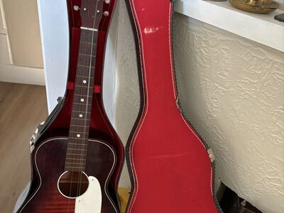 vintage Barclay parlor acoustic guitar.