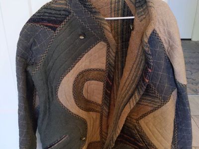 Reversible vintage Koos Van Den Akker Couture Quilted Patchwork Jacket