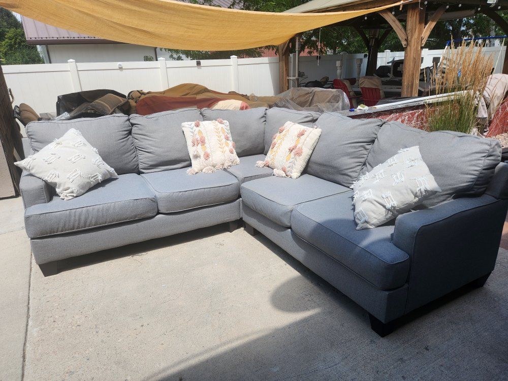 Gray sectional sofa