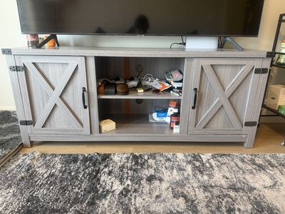 TV Cabinet-- with storage shelves