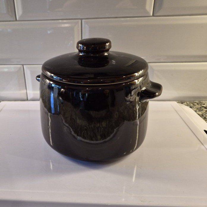 West Bend Bean Pot Crock with Lid - Made in USA