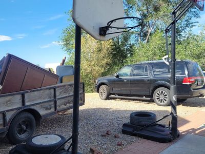 Portable Outdoor Basketball Hoop with Fillable Base