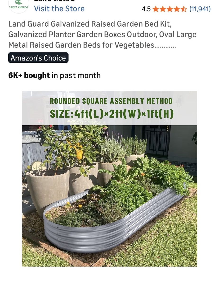 Galvanized Garden Beds