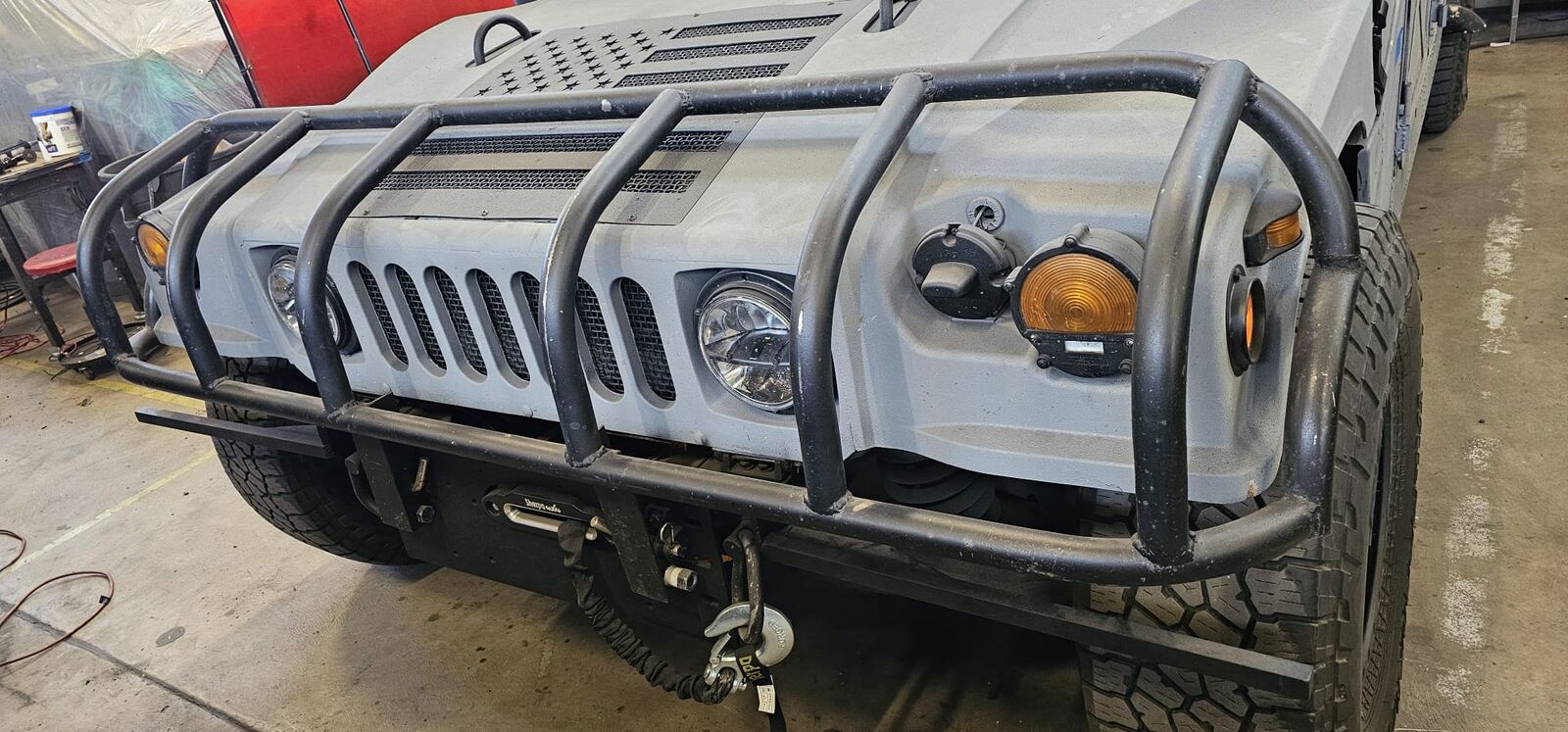 HMMWV D-Ring Heavy Duty Brush Guard Humvee