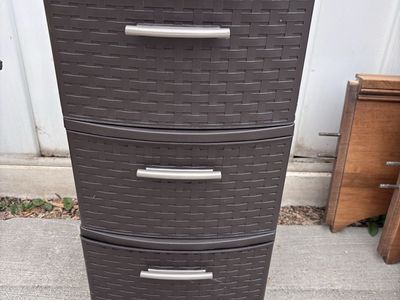 3-Drawer Weave Tower Storage Drawers