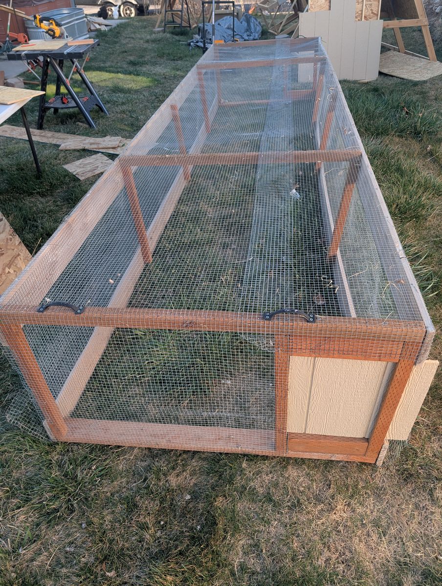 Chicken Run.  Movable, Predator-Resistant 16 Feet long