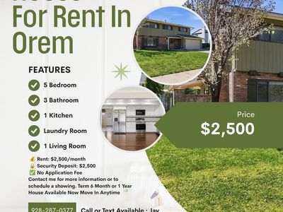 HOUSE FOR RENT – OREM, UTAH