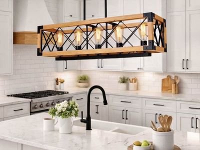 NEW Chandelier Light Fixture Farmhouse Dining