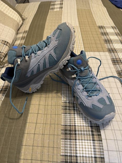 Merrell Men's Hiking Shoes Size 13 Blue Gray Vibram Soles