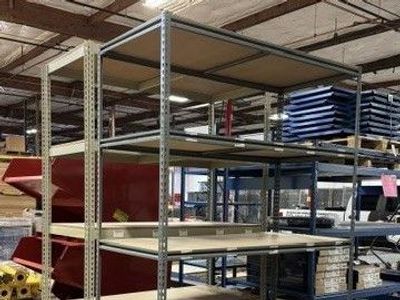 Industrial Steel Shelving Storage Rack with Wood Decking