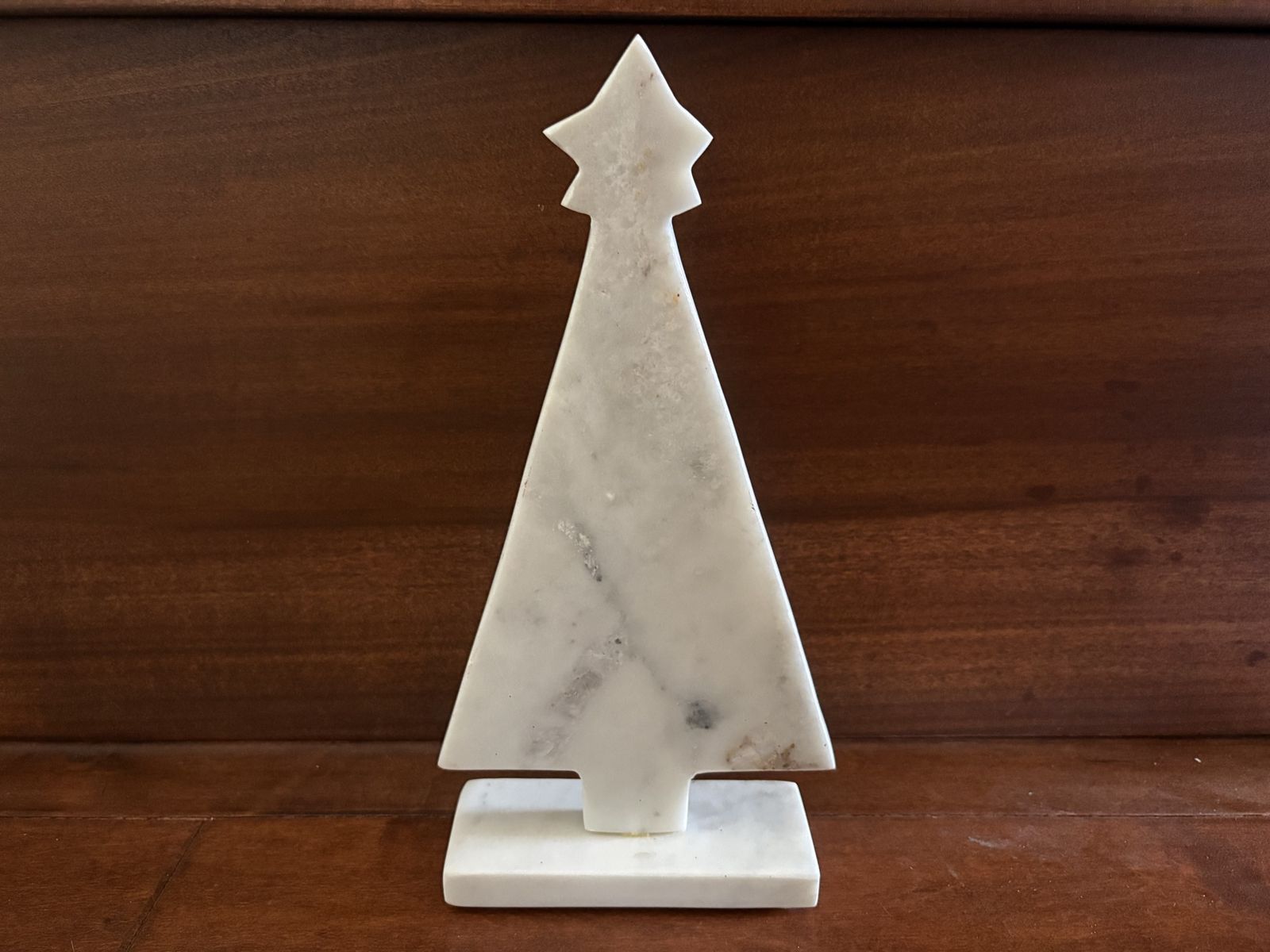New Marble Christmas Tree W/ Star on Base