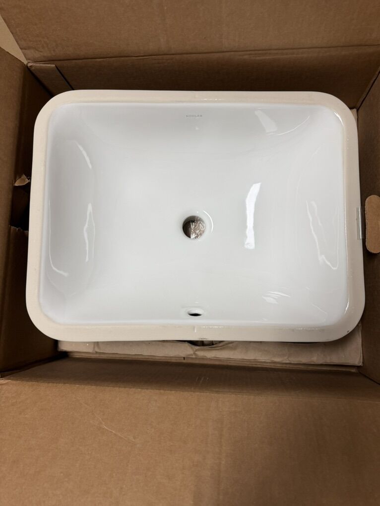 Kohler Caxton, Undermount Bathroom Sink – White