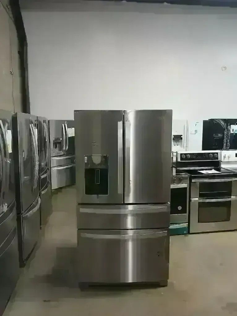 NEW WHIRLPOOL 26 C FT 4 DOOR FRENCH DOOR STAINLESS