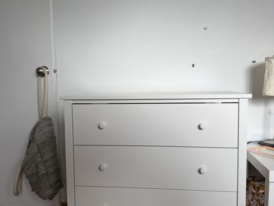 2 White 3-Drawer Dresser Chest of Drawers