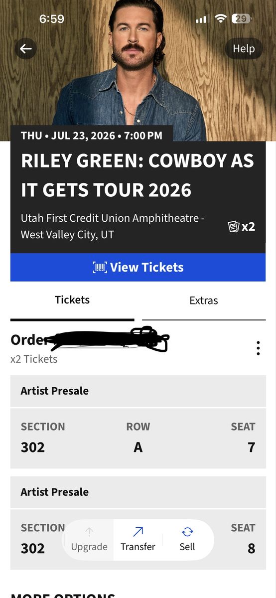 Riley Green: Cowboy as It Gets Tour 2026 Tickets - Utah First Credit Union Amphitheatre