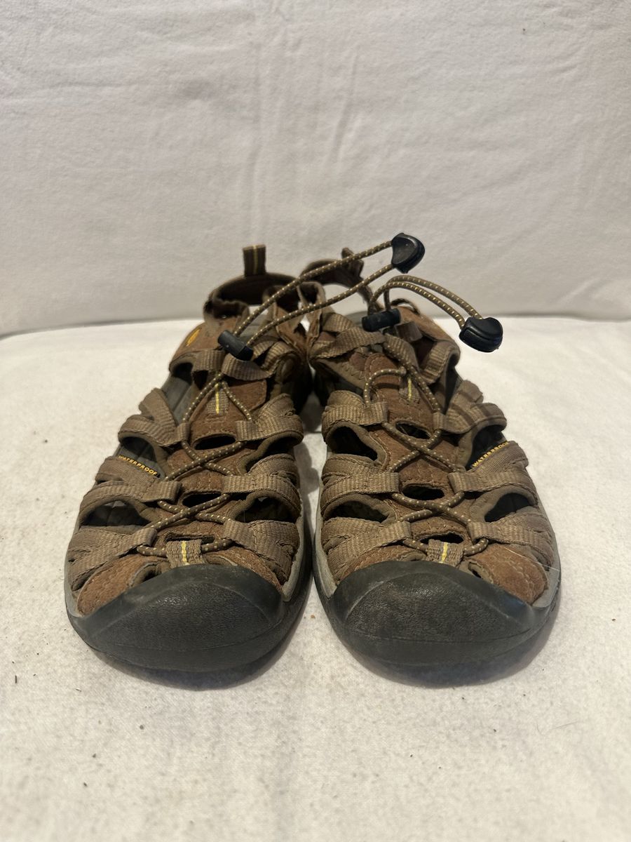 Keen women’s size 8 light brown WP slim style, hiking sandals