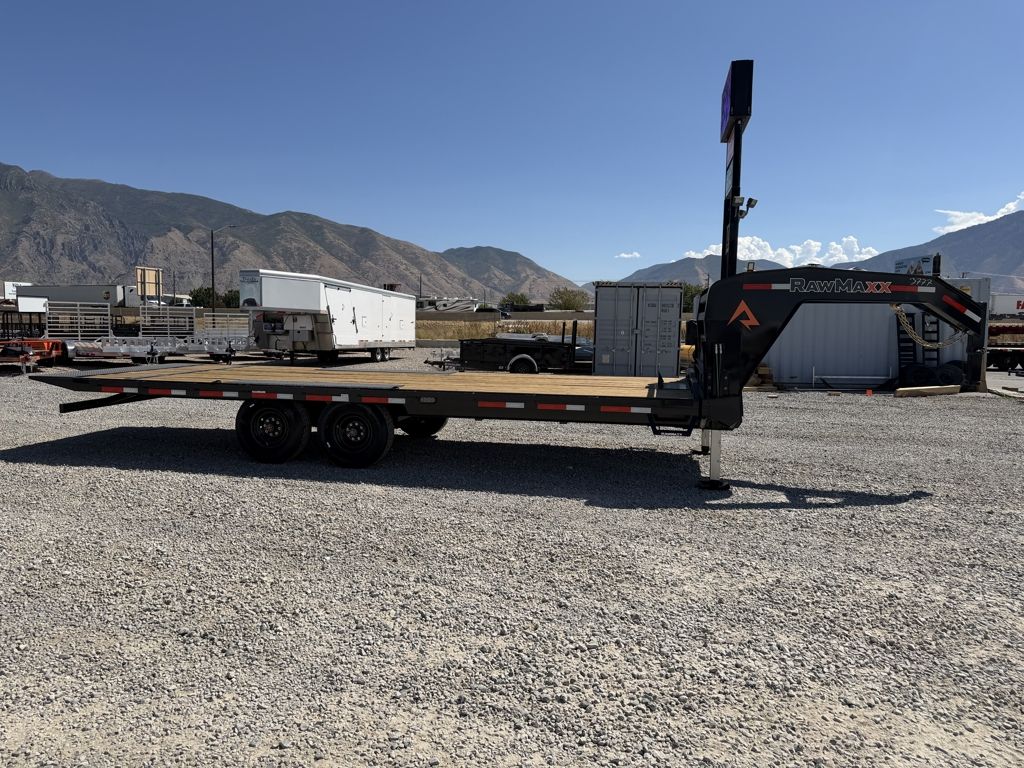 2026 RawMaxx 8.5x24 DTX Deckover Tilt Gooseneck Equipment Trailer