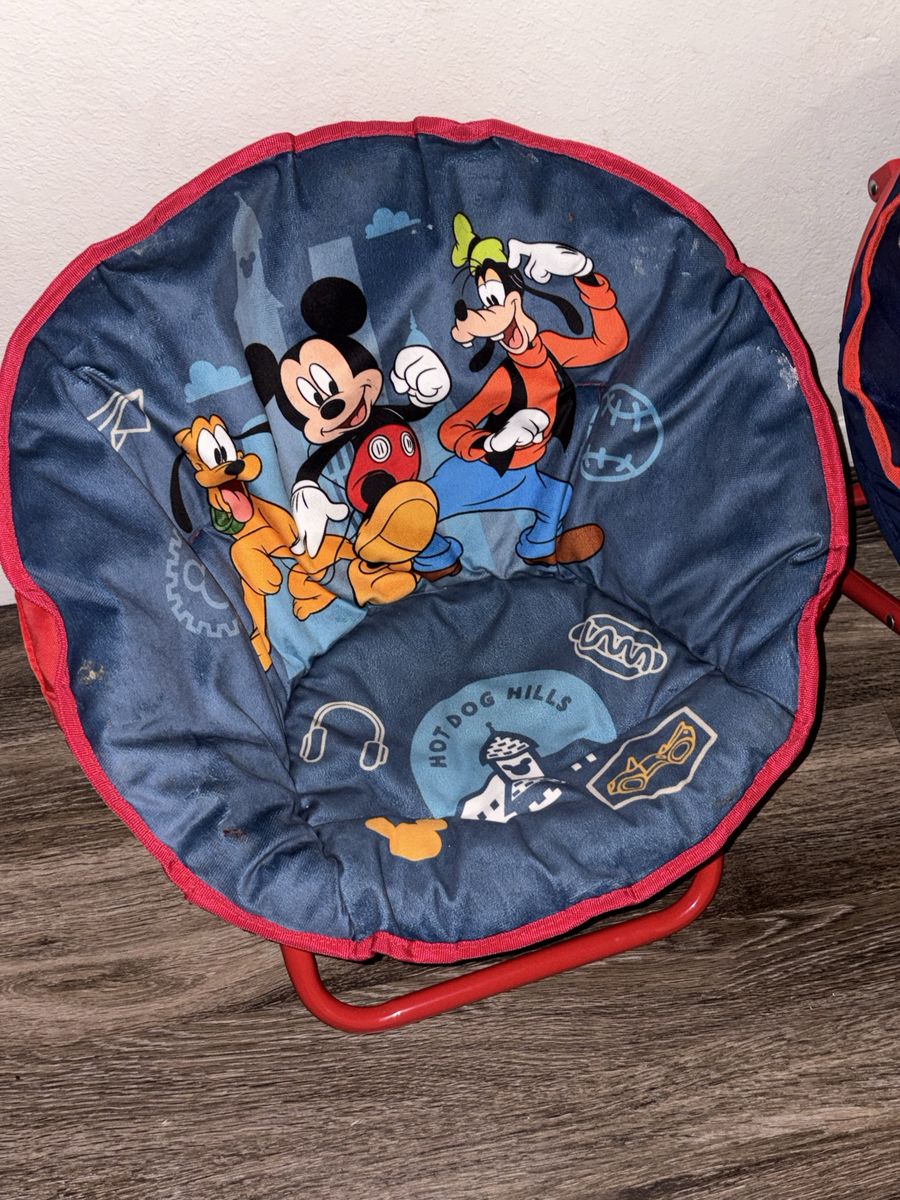 Kids Character Saucer Chairs - Mickey Mouse, Paw Patrol & Cocomelon Foldable Moon Chairs