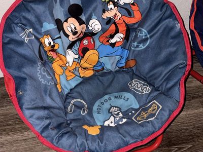 Kids Character Saucer Chairs - Mickey Mouse, Paw Patrol & Cocomelon Foldable Moon Chairs