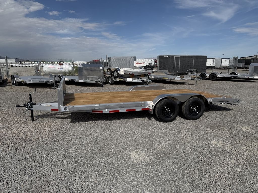 2026 Baughman 7x18 7K Aluminum Flatbed Car Hauler Trailer