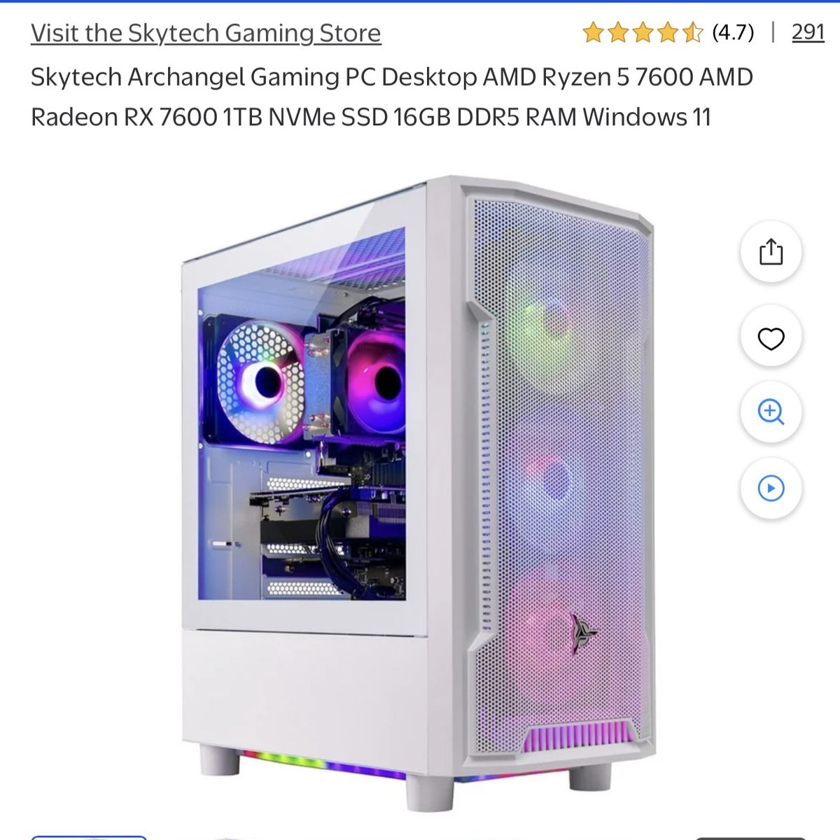 Skytech Archangel Gaming PC - AMD Ryzen 5 7600