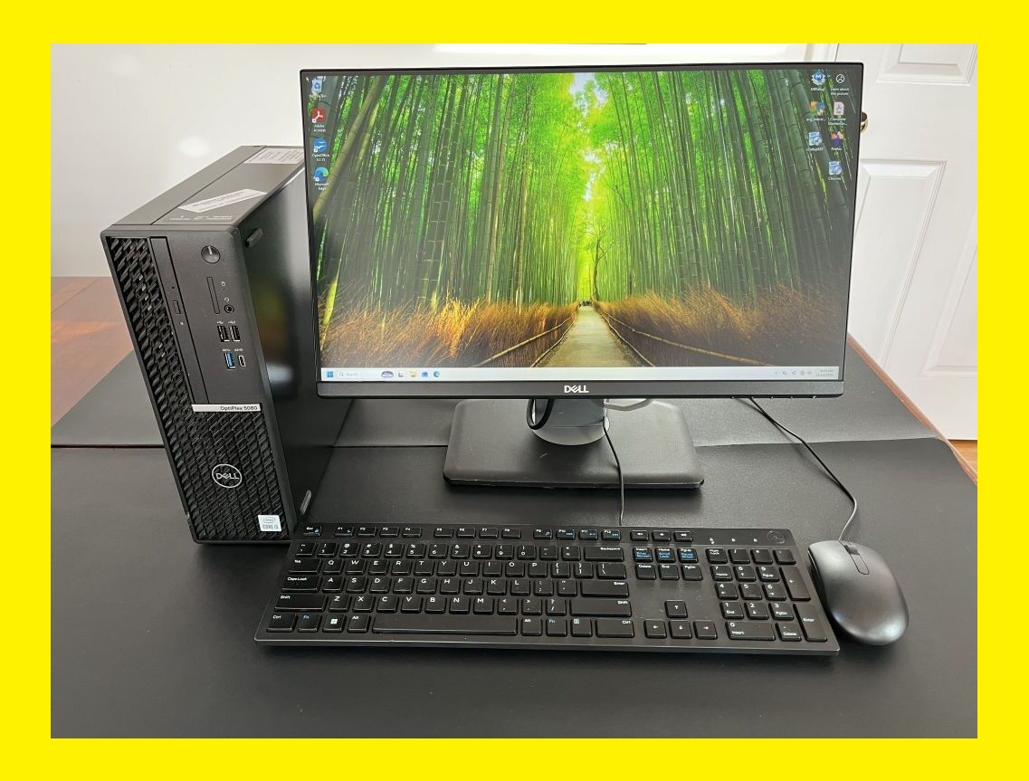 24GB RAM 6 CORE Dell i5-10500 @4.5 GHz 256GB SSD OptiPlex 5080 SFF Windows 11 Desktop Computer