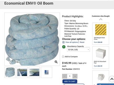 Economical ENV® Oil Boom ENV510 4/BL