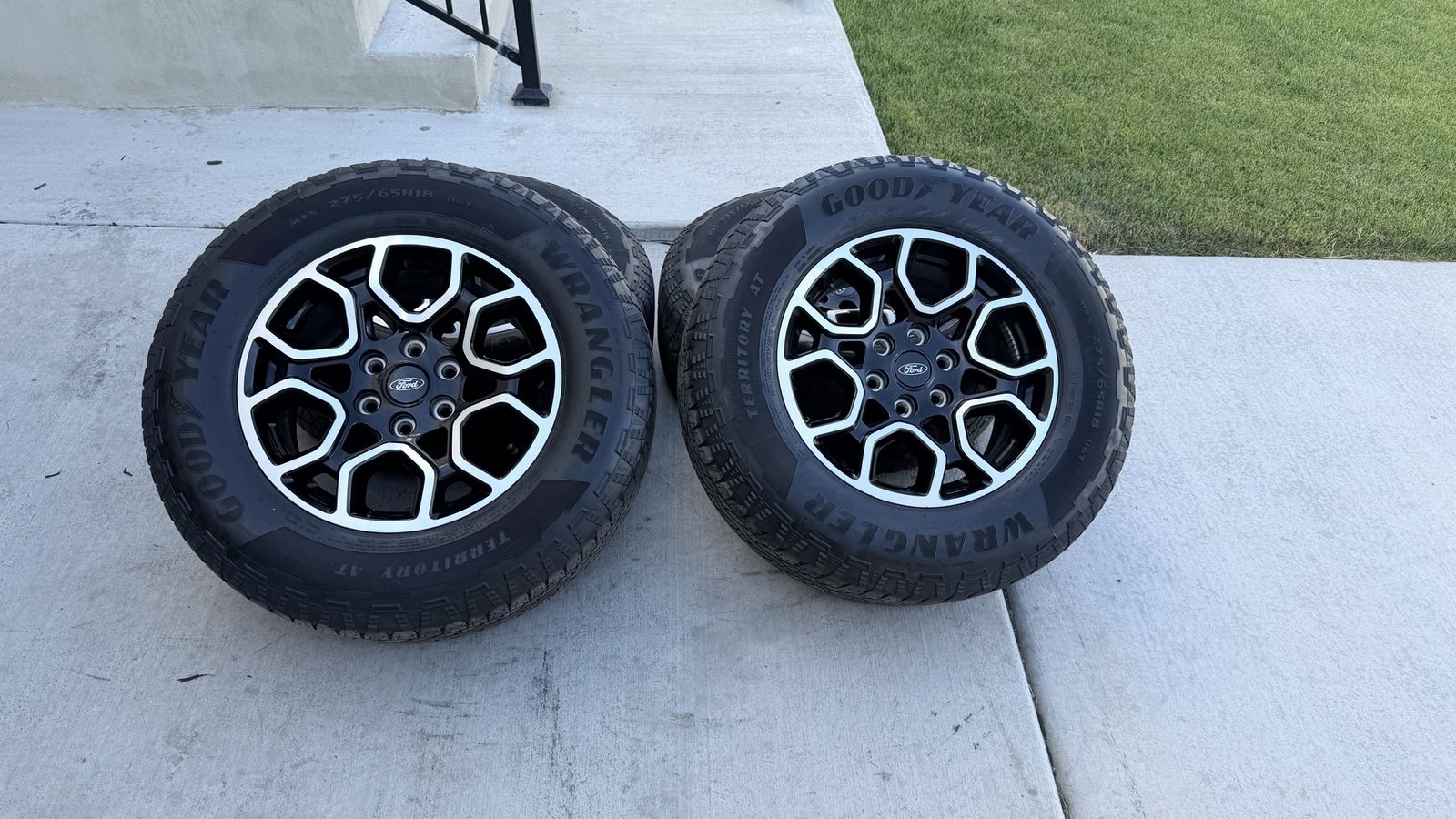 Ford F150 Rims and Tires 275/65R18 Goodyear Wrangler Territory AT