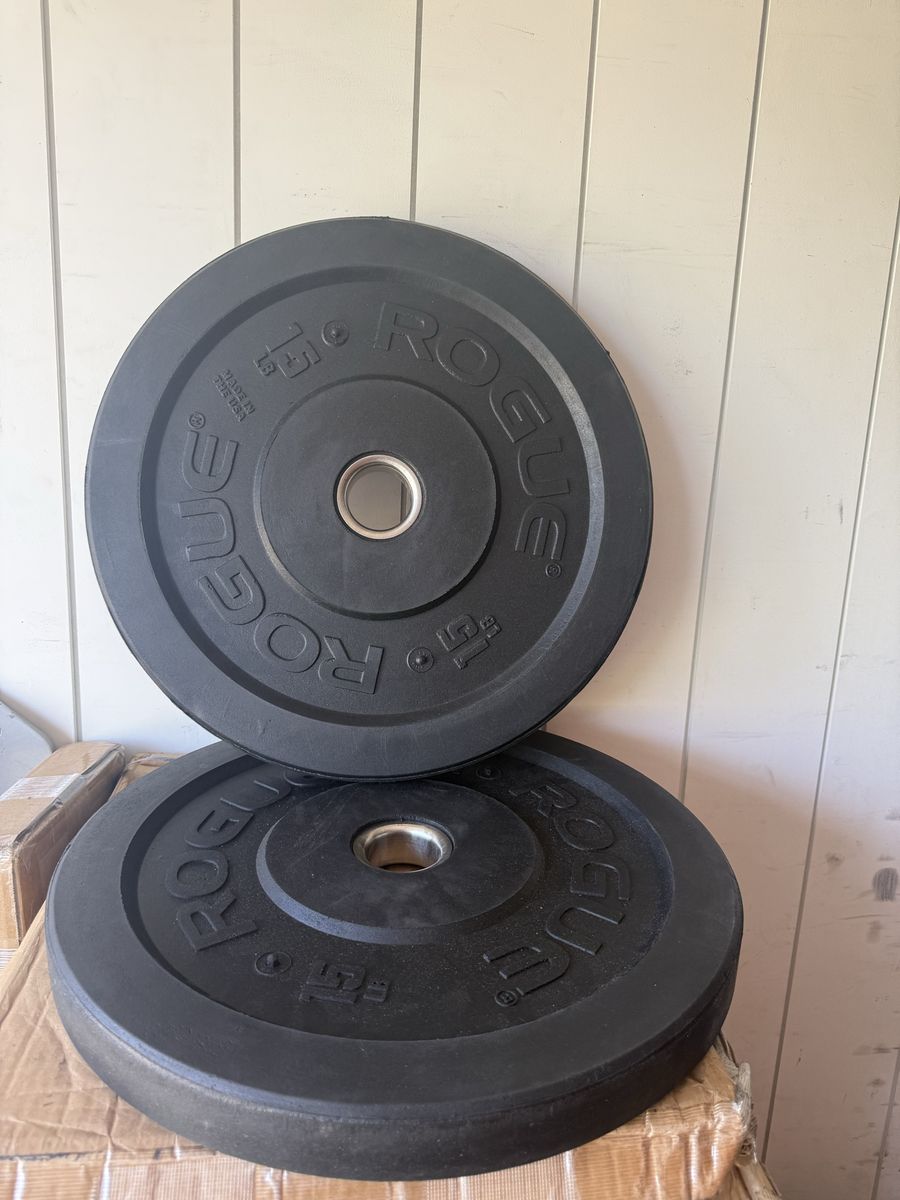 New Rogue Fitness 15 Pound Bumper Plate Pair (30 Pounds Total)