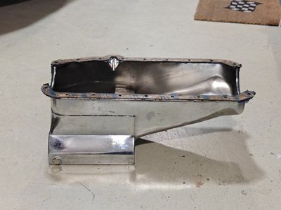 SBC 7 QT Chrome Oil Pan