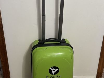 It Works! Green Hard Shell Rolling Carry-On Suitcase Luggage