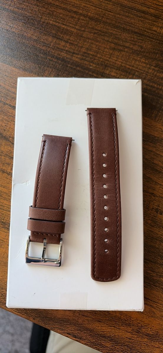 20 mm leather watch strap