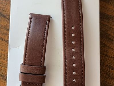 20 mm leather watch strap