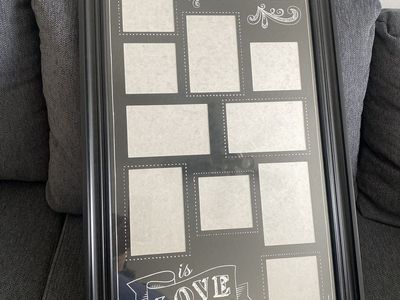 Black Multi-Photo Collage Frame - "The Best Thing in Life is Love" - Holds 10 Photos