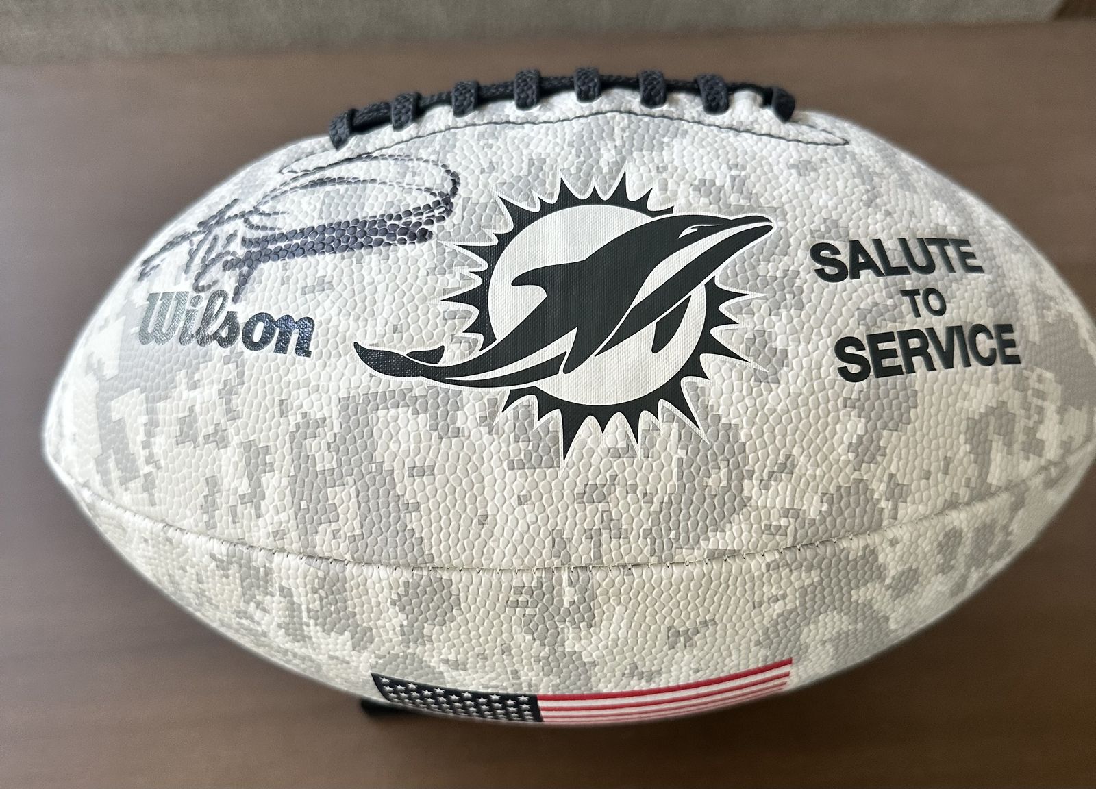Tua Tagovailoa Signed Miami Dolphins Salute To Service Football Fanatics COA