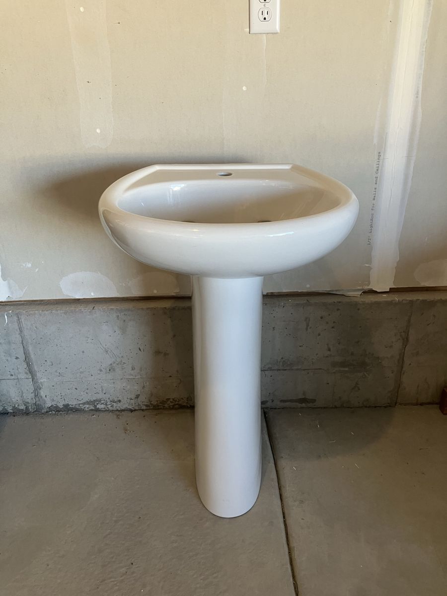 White Pedestal Sink