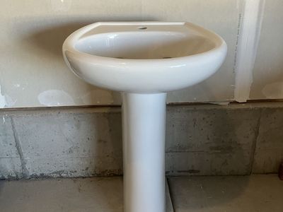 White Pedestal Sink