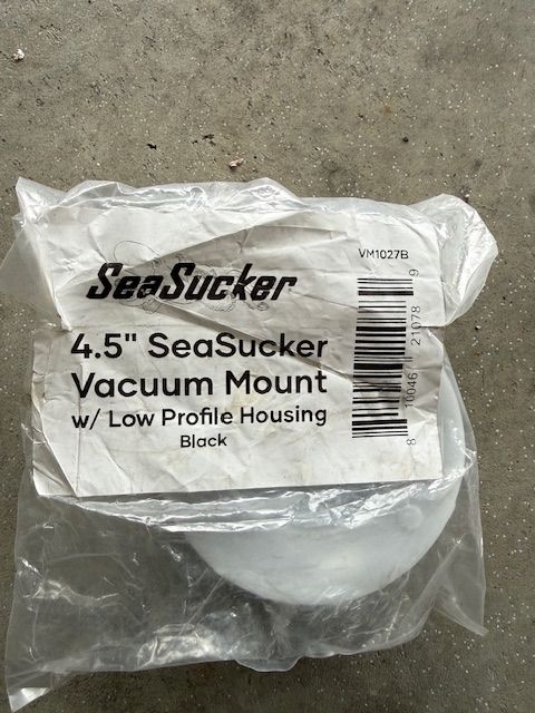 Sea Sucker 4.5” Vacuum mount with low profile housing. Black. New in Package