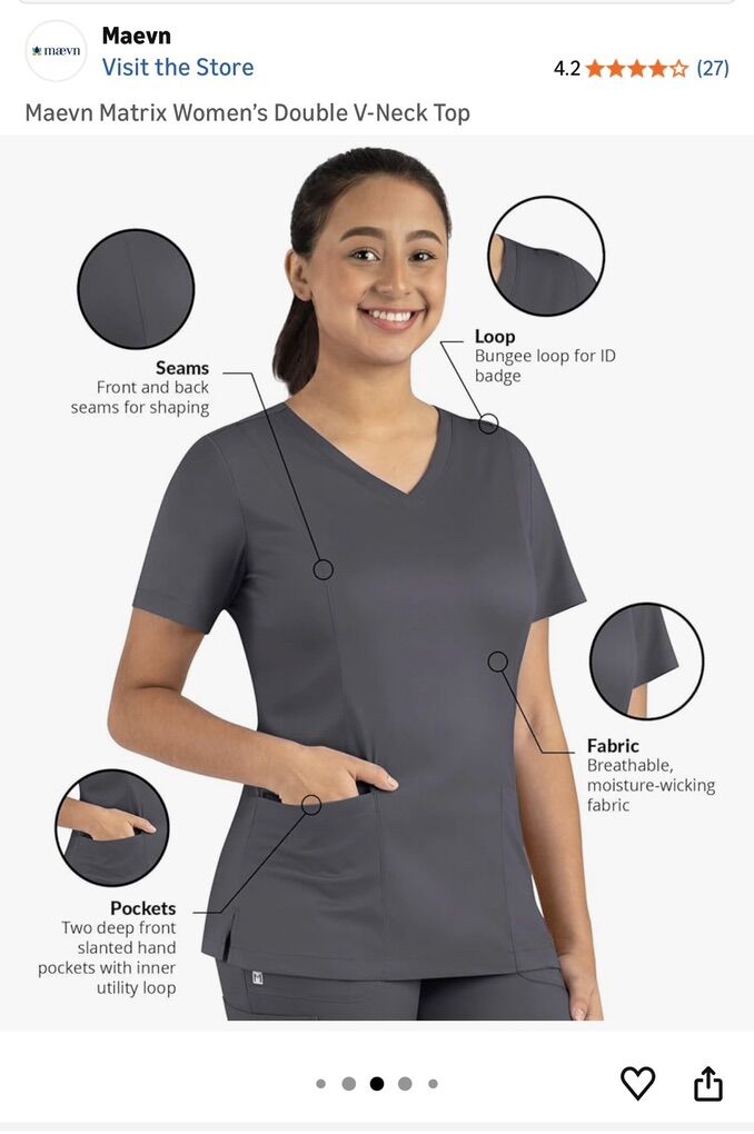 NWT Matrix By Maevn Women's Scrub Set