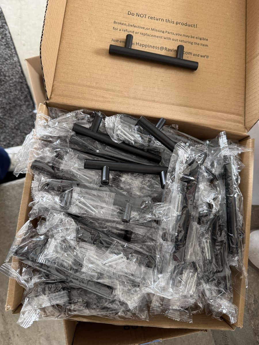 Black cabinet drawer handles or pulls 56 quantity