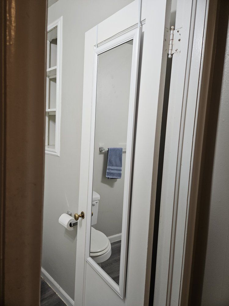 White Over-the-Door Mirror