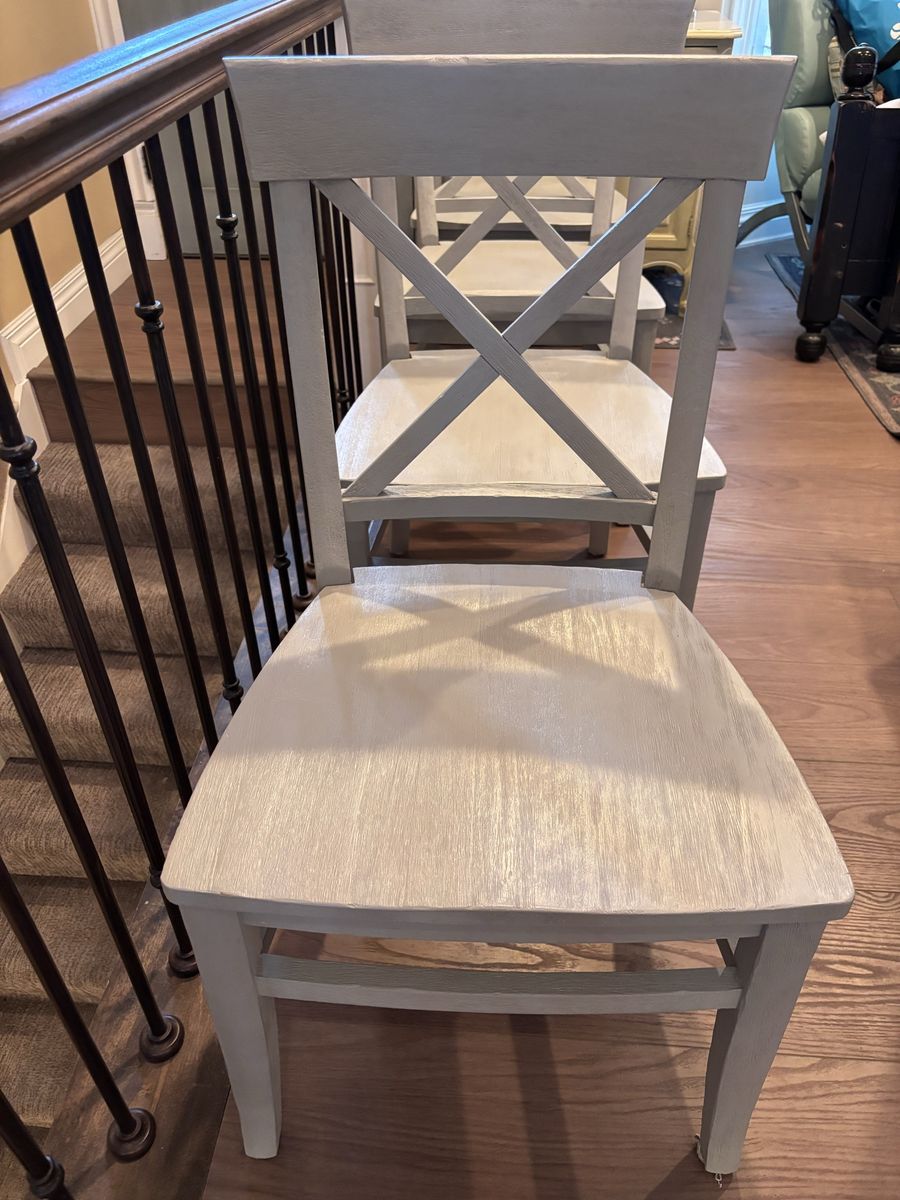 Beautiful Set Of 4 Pottery Barn Aaron Dining Chairs 
