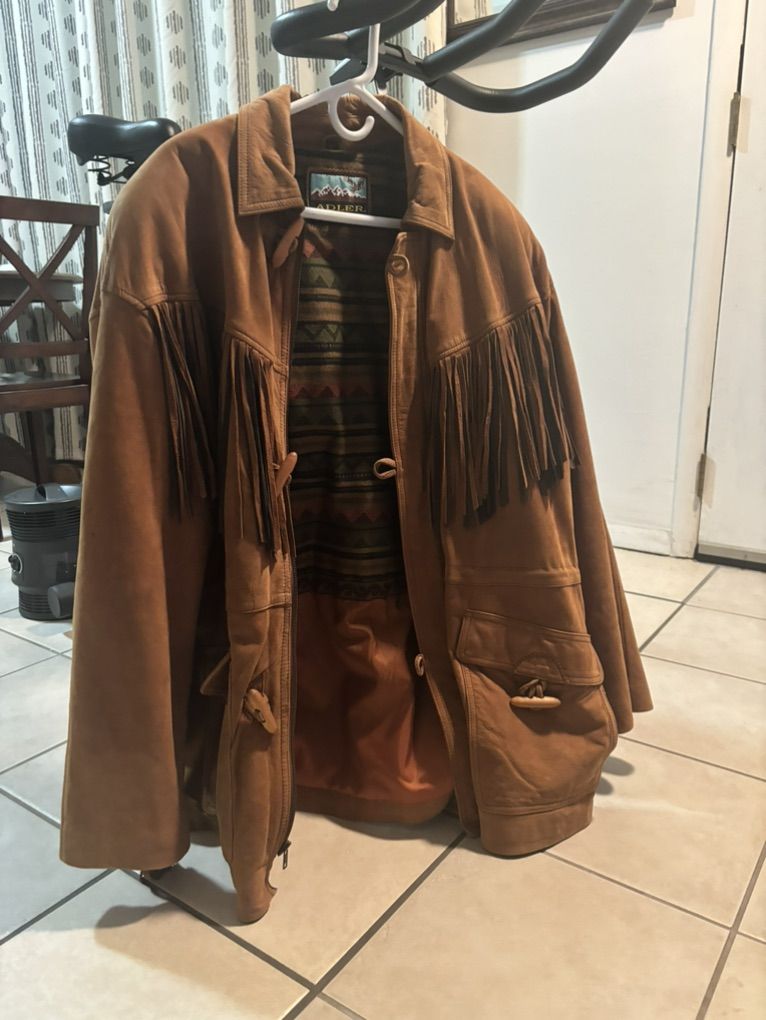 Suede Mens Jacket Size Large