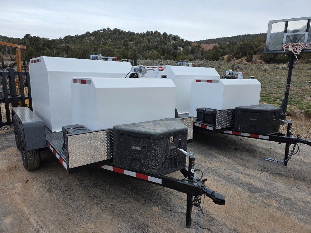 Dual Axle Fuel Trailer with 500 and a 250 gallon Tanks & Storage Box
