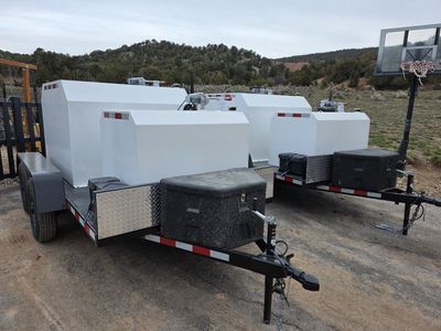 Dual Axle Fuel Trailer with 500 and a 250 gallon Tanks & Storage Box