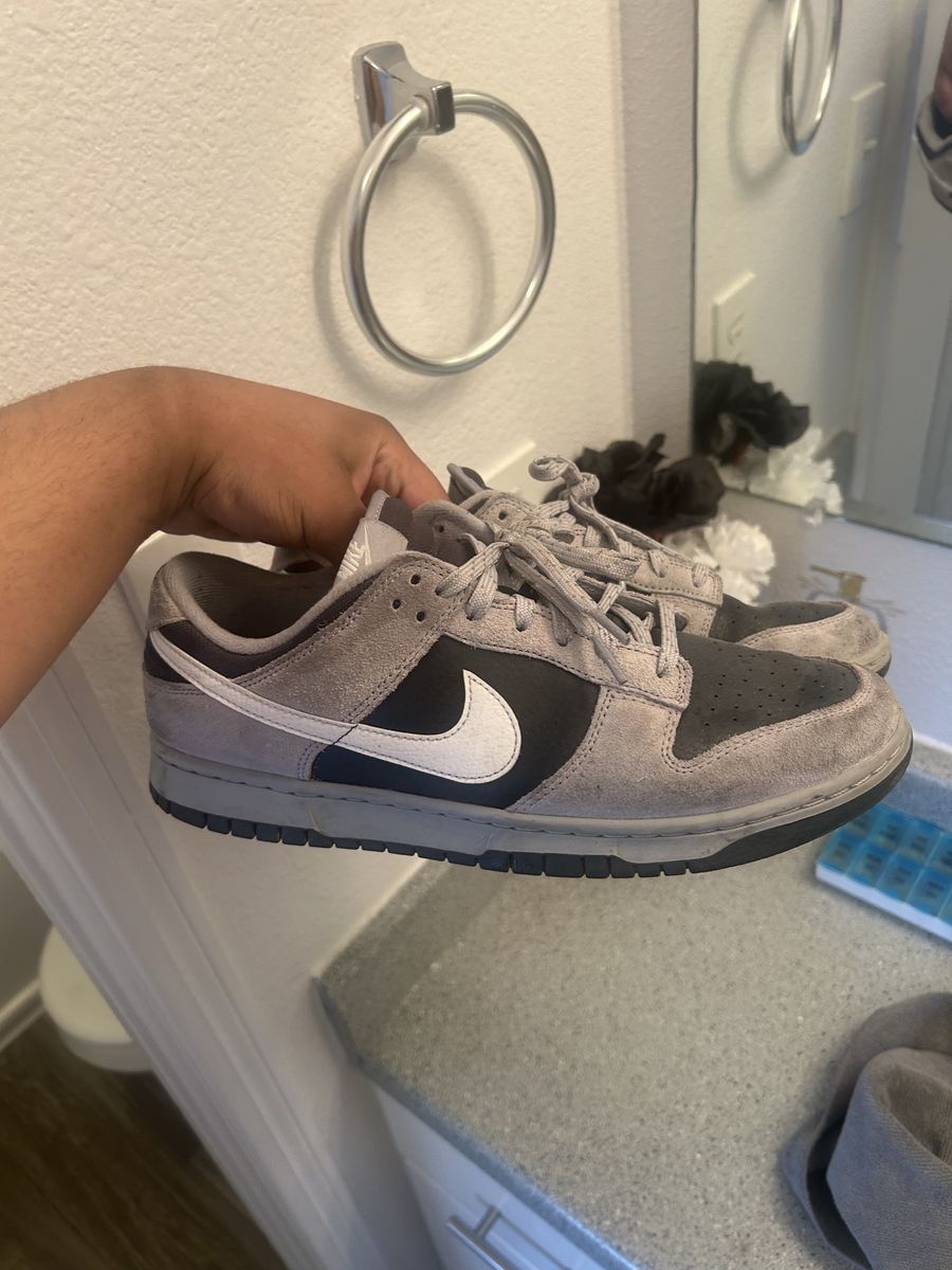 Nike dunk low grey suede