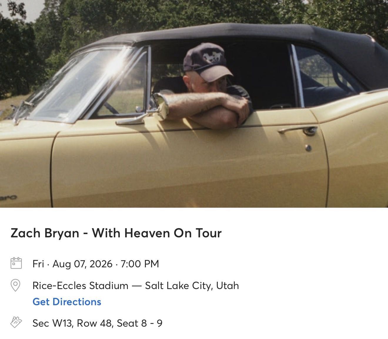 Zach Bryan Concert Tickets