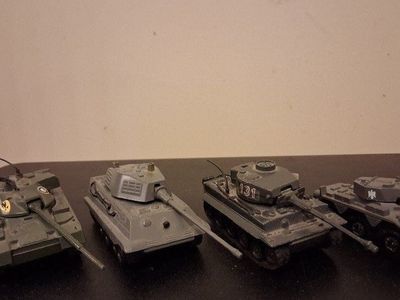 Four WW2 German Toy Tanks.Three Zylmex .One PlayArt .